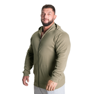 Better Bodies Light Zip Hoodie, Washed Green