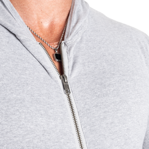 Better Bodies Light Zip Hoodie, Light Grey Melange