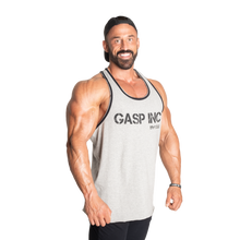 Gasp Division jersey tank, Greymelange/Black