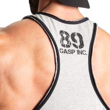 Gasp Division jersey tank, Greymelange/Black