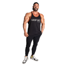 Gasp Division jersey tank, Black/Flame