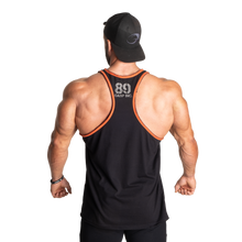 Gasp Division jersey tank, Black/Flame