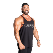 Gasp Division jersey tank, Black/Flame