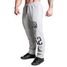 Better Bodies Graphic Standard Sweatpants, Light Grey Melange Regural Length