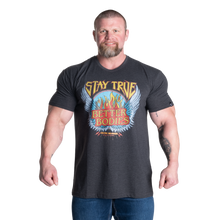 Better Bodies Stay True Wings Tee, Dark Grey Melange