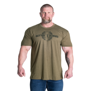 Better Bodies MJ's Relentless Roast Recruit Tee, Army Green Melange