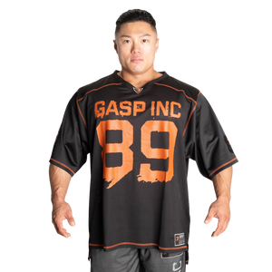 Gasp No1 Football tee Black/Flame