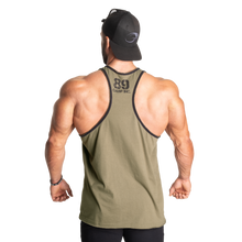 Gasp Division jersey tank, Washed Green