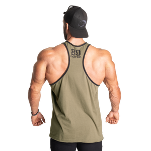 Gasp Division jersey tank, Washed Green