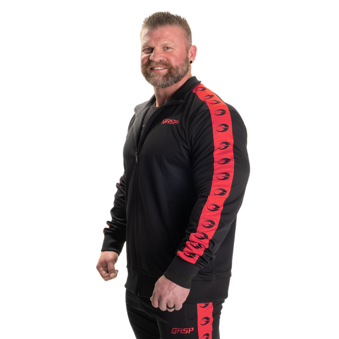 Gasp Track Suit Jacket  Black/Red