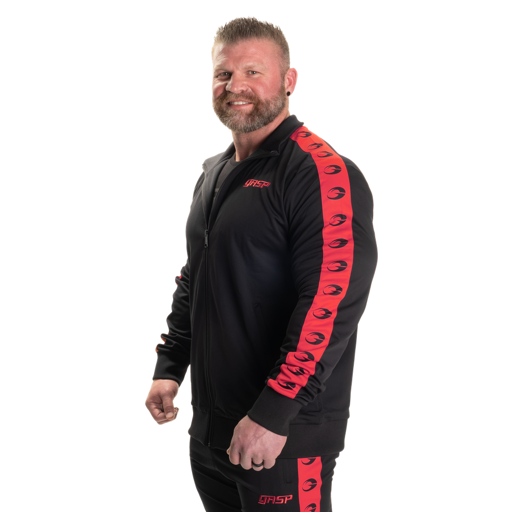 Gasp Track Suit Jacket  Black/Red