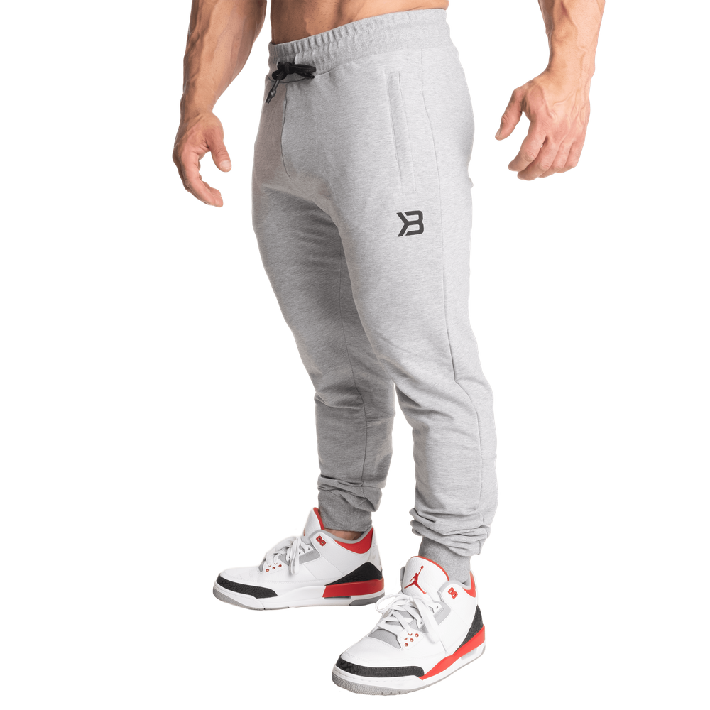 Better Bodies Tapered joggers V2, Light Grey Melange