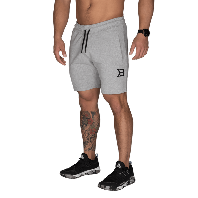 Better Bodies Tapered Sweatshorts, Light Grey Melange