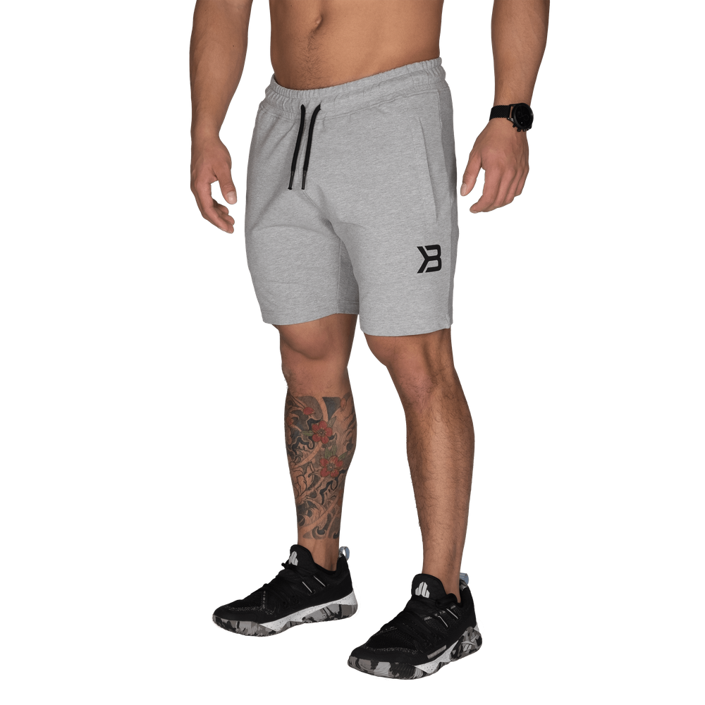 Better Bodies Tapered Sweatshorts, Light Grey Melange