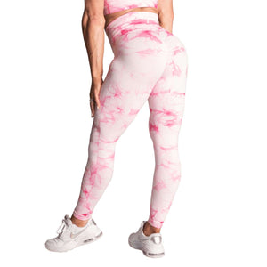 Better Bodies Tie Dye Scrunch Leggings, Pink Tie Dye