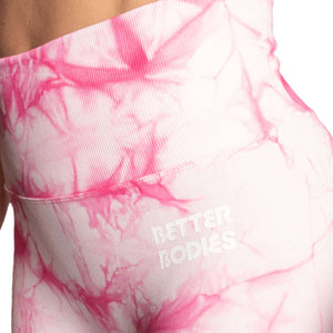 Better Bodies Tie Dye Scrunch Leggings, Pink Tie Dye