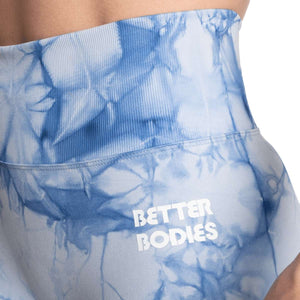 Better Bodies Tie Dye Scrunch Leggings, Blue Tie Dye