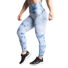 Better Bodies Tie Dye Scrunch Leggings, Blue Tie Dye