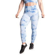 Better Bodies Tie Dye Scrunch Leggings, Blue Tie Dye