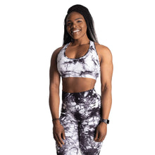 Better Bodies Tie Dye Sports Bra, Black Tie Dye