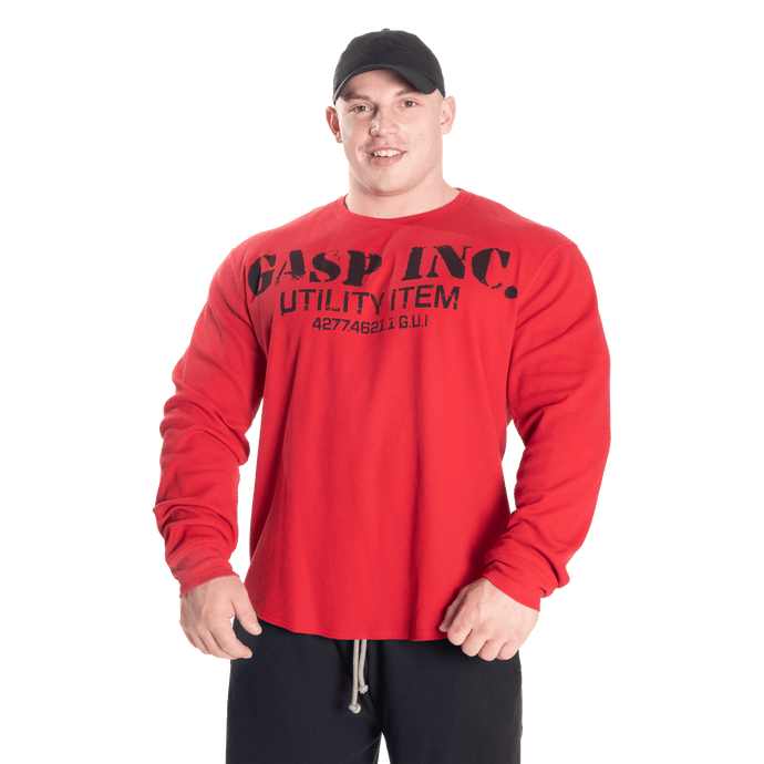 Gasp Thermal Gym Sweater Chili Red