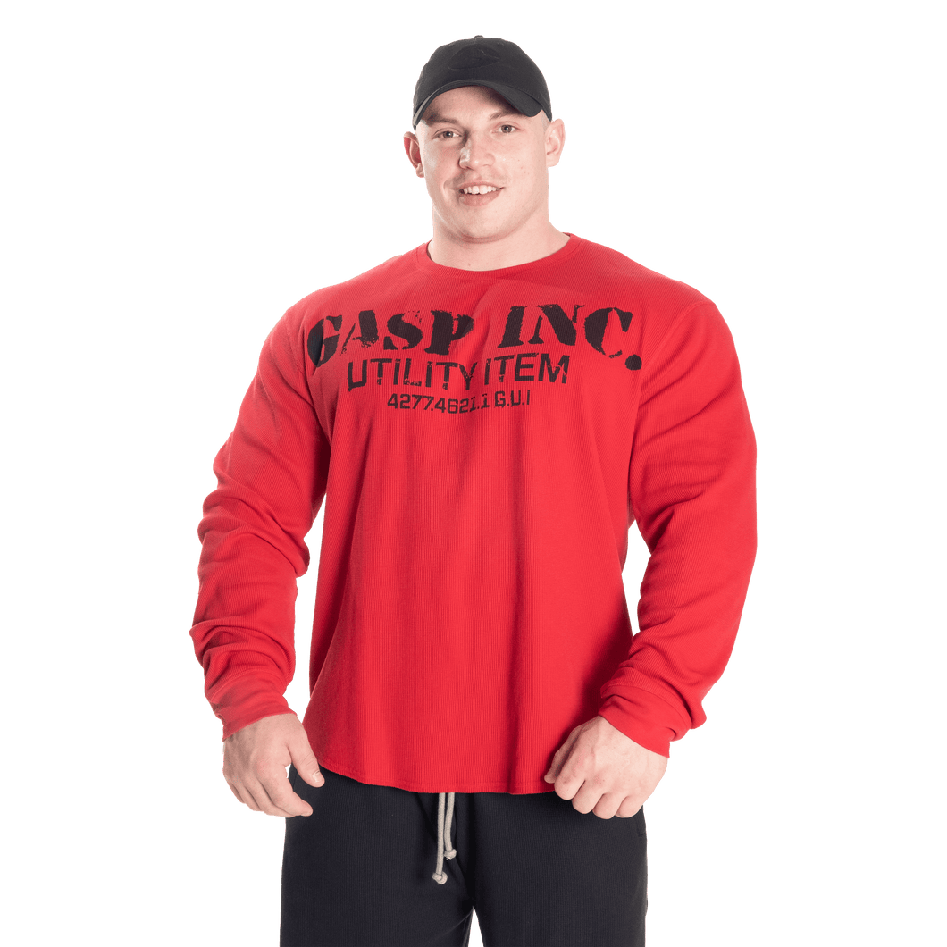 Gasp Thermal Gym Sweater Chili Red