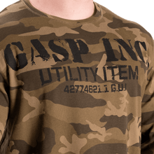 Gasp Thermal Gym Sweater Green Camoprint