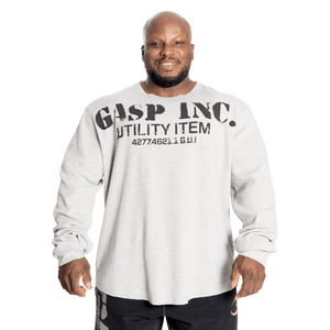 Gasp Thermal Gym Sweater Grey Melange