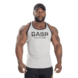 Gasp Ribbed T-Back Grey Melange