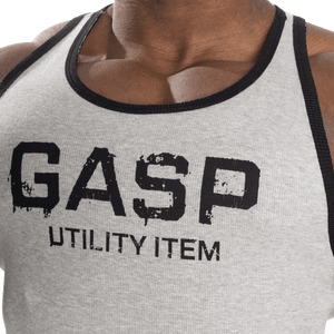 Gasp Ribbed T-Back Grey Melange