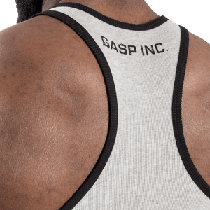 Gasp Ribbed T-Back Grey Melange