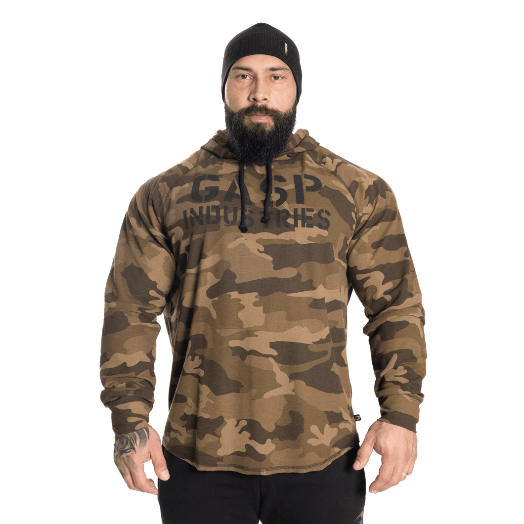 Gasp Longsleeve Thermal Hoodie Green Camoprint