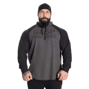 Gasp Longsleeve Thermal Hoodie Graphite Melange