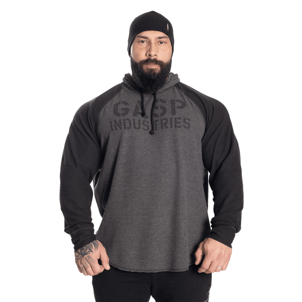 Gasp Longsleeve Thermal Hoodie Graphite Melange