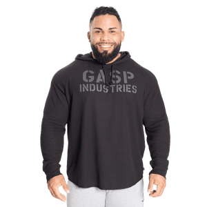 Gasp Longsleeve Thermal Hoodie Black/Black