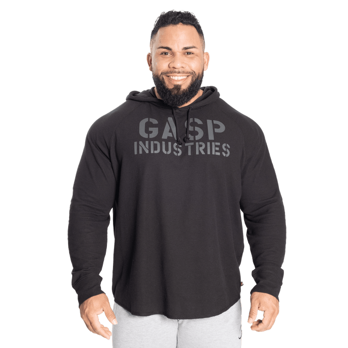 Gasp Longsleeve Thermal Hoodie Black/Black