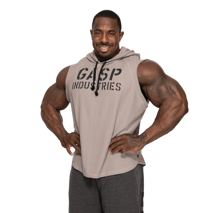 Gasp Thermal Sleeveless Hoodie Steel Grey