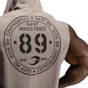 Gasp Thermal Sleeveless Hoodie Steel Grey