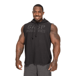 Gasp Thermal Sleeveless Hoodie Washed Black