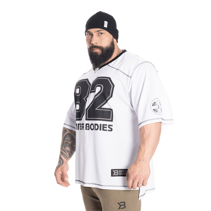 Better Bodies BB Football Tee, White