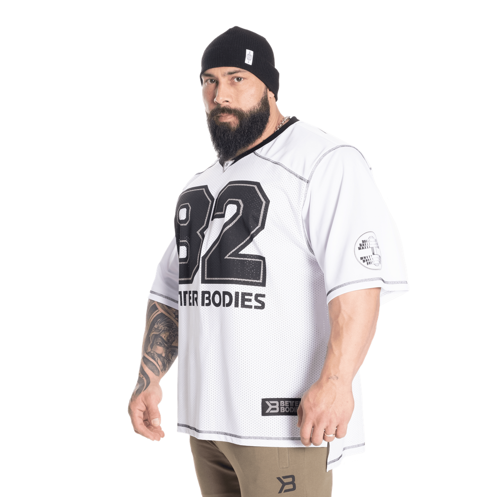 Better Bodies BB Football Tee, White