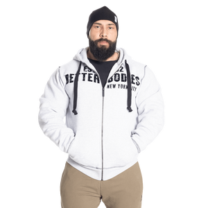 Better Bodies Graphic Hoodie, Light Grey Melange