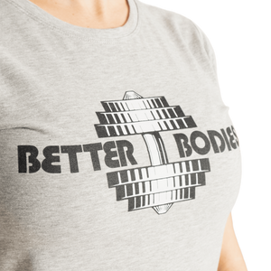 Better Bodies Regular Tee,Light Grey Melange