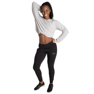 Better Bodies Empire Cropped Crew,Light Grey Melange