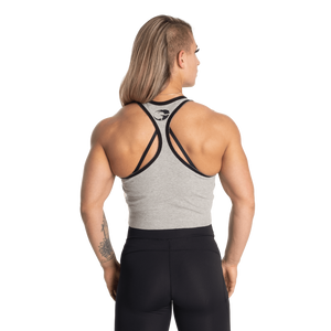 Gasp Rib crop t-back Light Grey Melange