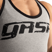 Gasp Rib crop t-back Light Grey Melange