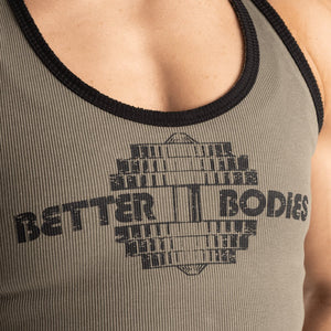 Better Bodies Old School Rib T-back, Washed Green