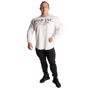 Gasp Thermal Gym Sweater Off White