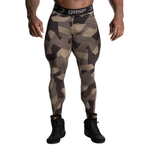 Gasp Core Tights, Green Stealth Camo