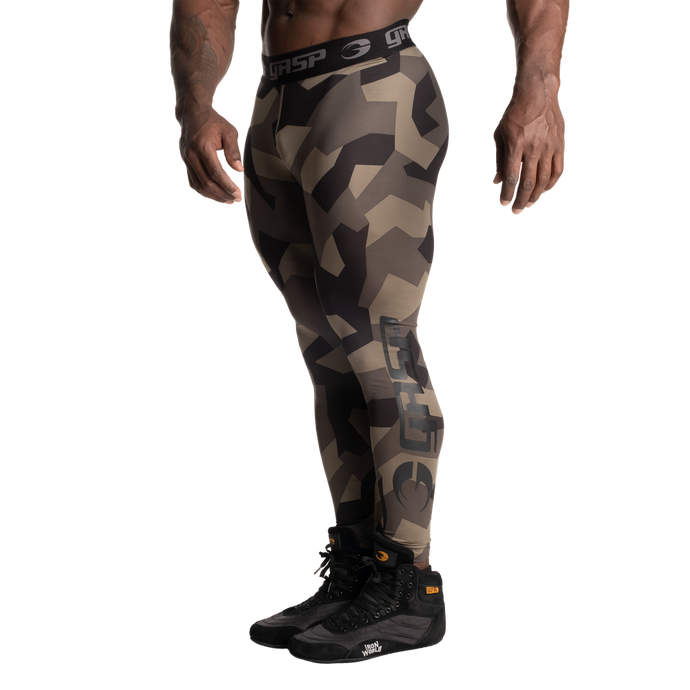 Gasp Core Tights, Green Stealth Camo